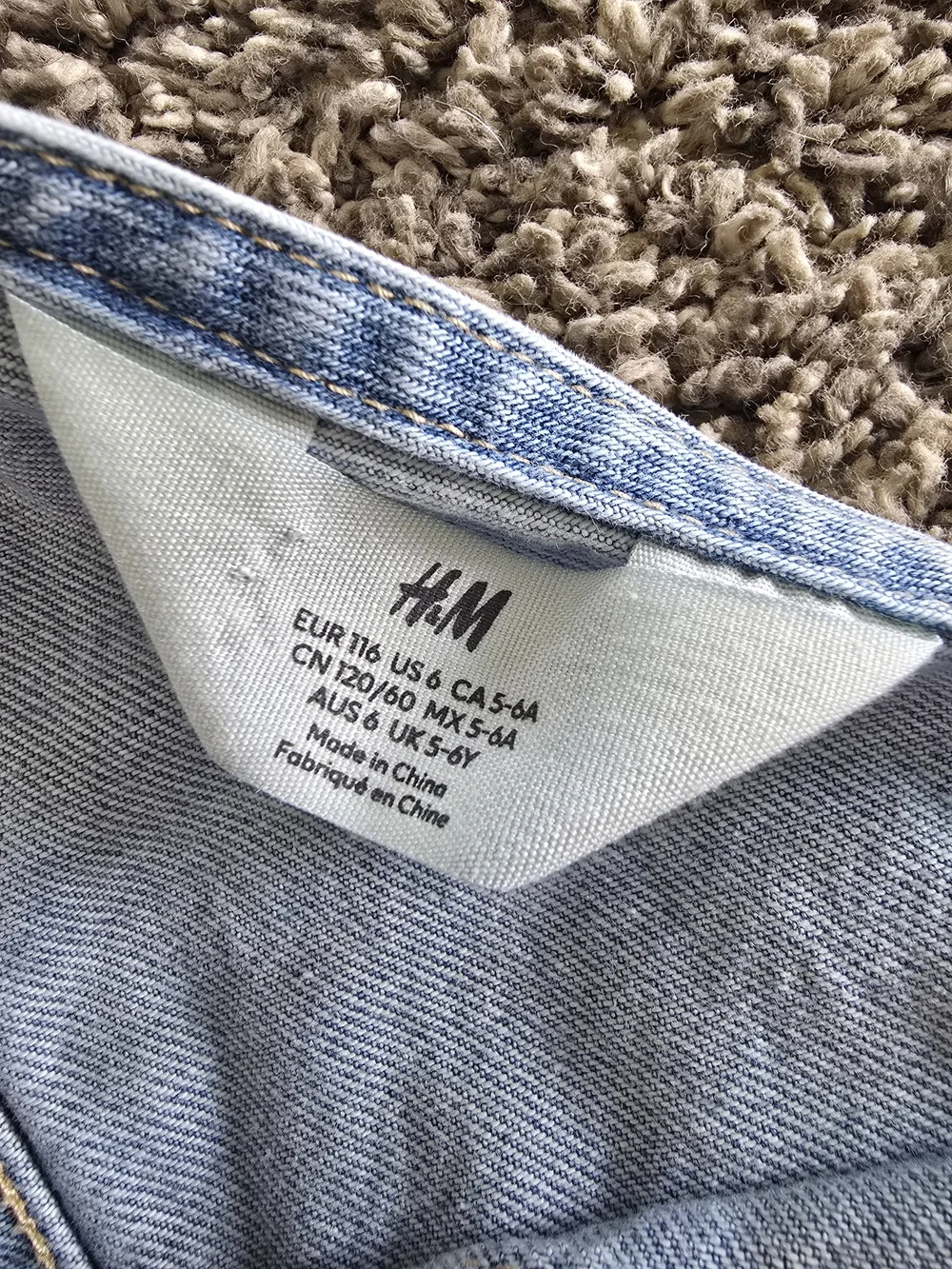 H&M Light Blue Denim Hello Kitty Overall Skirt with Pink Bow Details